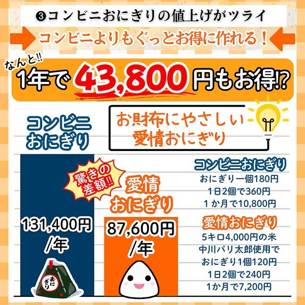 画像7: 国内産 無添加 時短で 安心 安全 美味しいパリパリ海苔のコンビニおにぎりが作れる 中川パリ太郎 半切20枚入×5袋 (7)